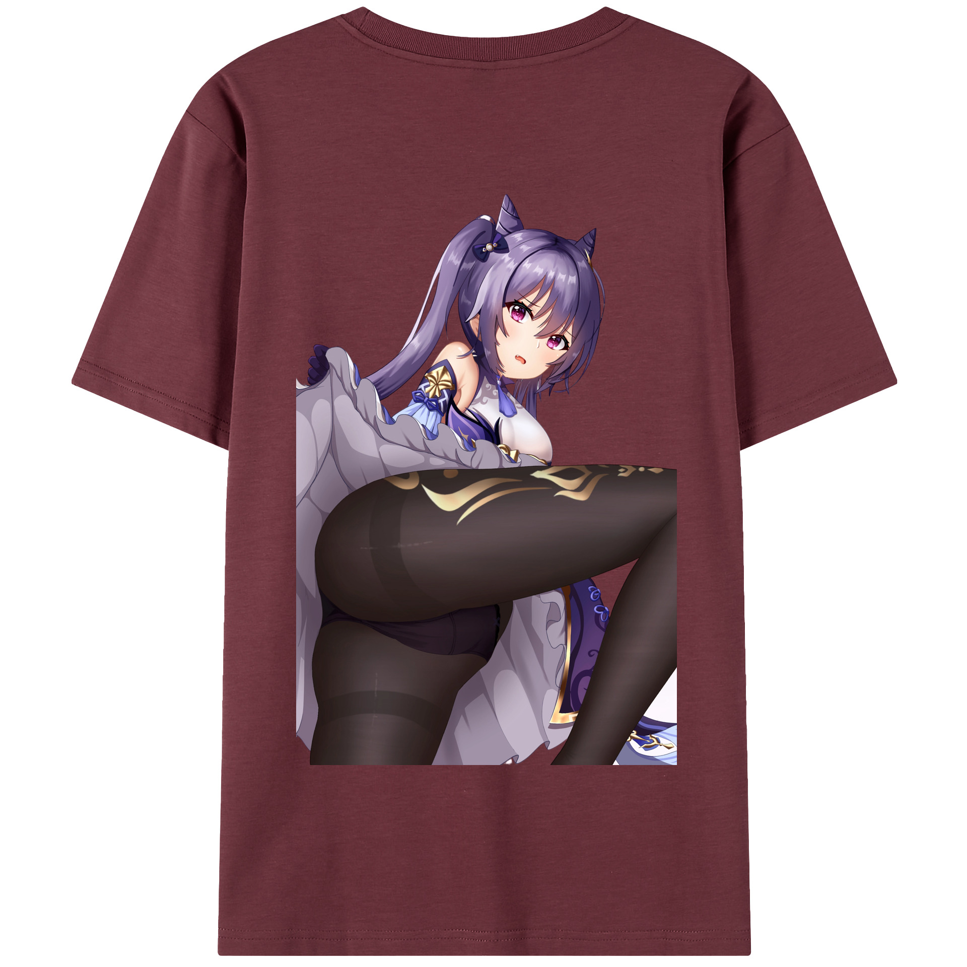げんし神 刻晴 こくせい genshin Kokusei 綿100％半袖Tシャツ（背面プリント）